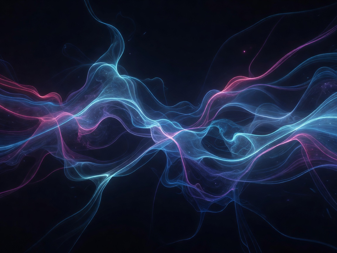 Abstract glowing data streams illustrating textual business intelligence and natural language processing